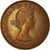 Coin, Great Britain, Elizabeth II, 1/2 Penny, 1965, AU(50-53), Bronze, KM:896