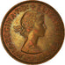Moneda, Gran Bretaña, Elizabeth II, 1/2 Penny, 1965, MBC+, Bronce, KM:896