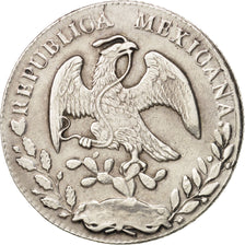 Mexiko, 8 Réales, 1863, Mexico City, AU(55-58), Silver, KM:377.10