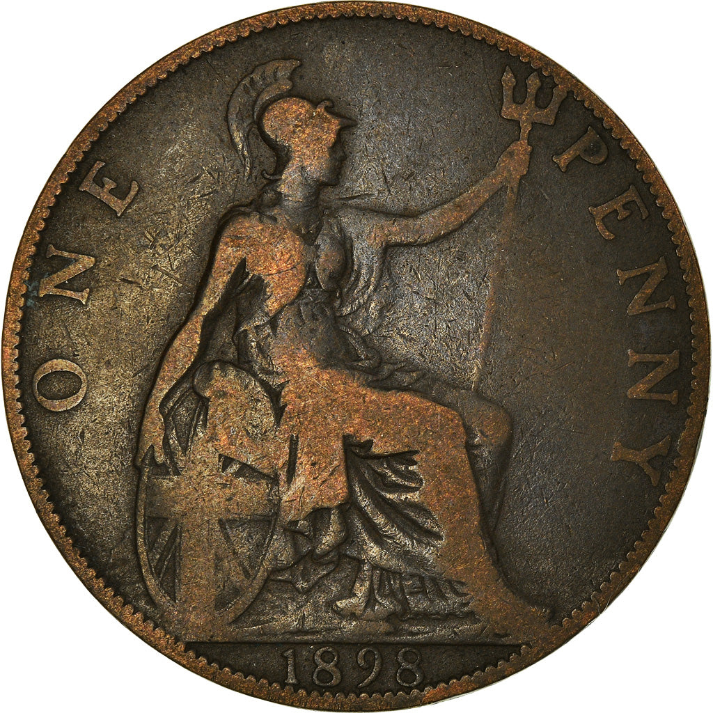 Moneta, Gran Bretagna, Victoria, Penny, 1898, MB, Bronzo, KM:790