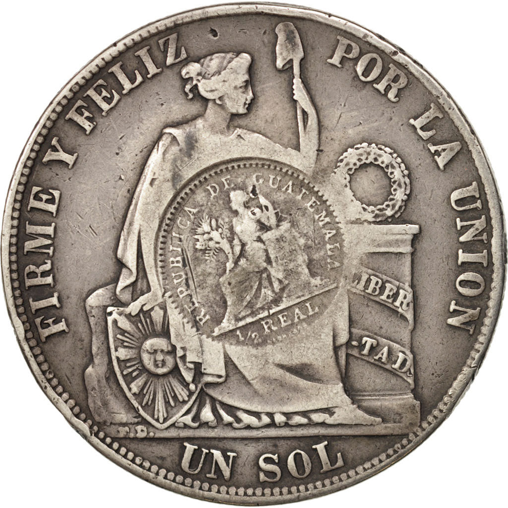 Guatemala, Peso, 1894, BB, Argento, KM:224