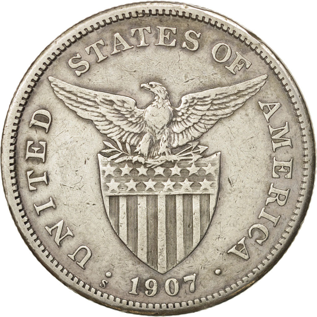 Philippines, Peso, 1907, EF(40-45), Silver, KM:172