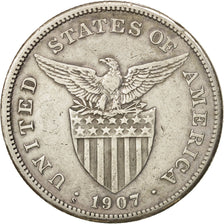 Philippines, Peso, 1907, EF(40-45), Silver, KM:172