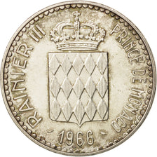 Monaco, Rainier III, 10 Francs, 1966, SPL, Argento, KM:146
