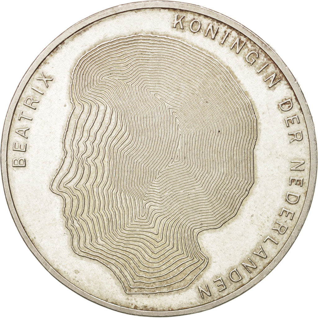 Paesi Bassi, Beatrix, 50 Gulden, 1990, SPL-, Argento, KM:214