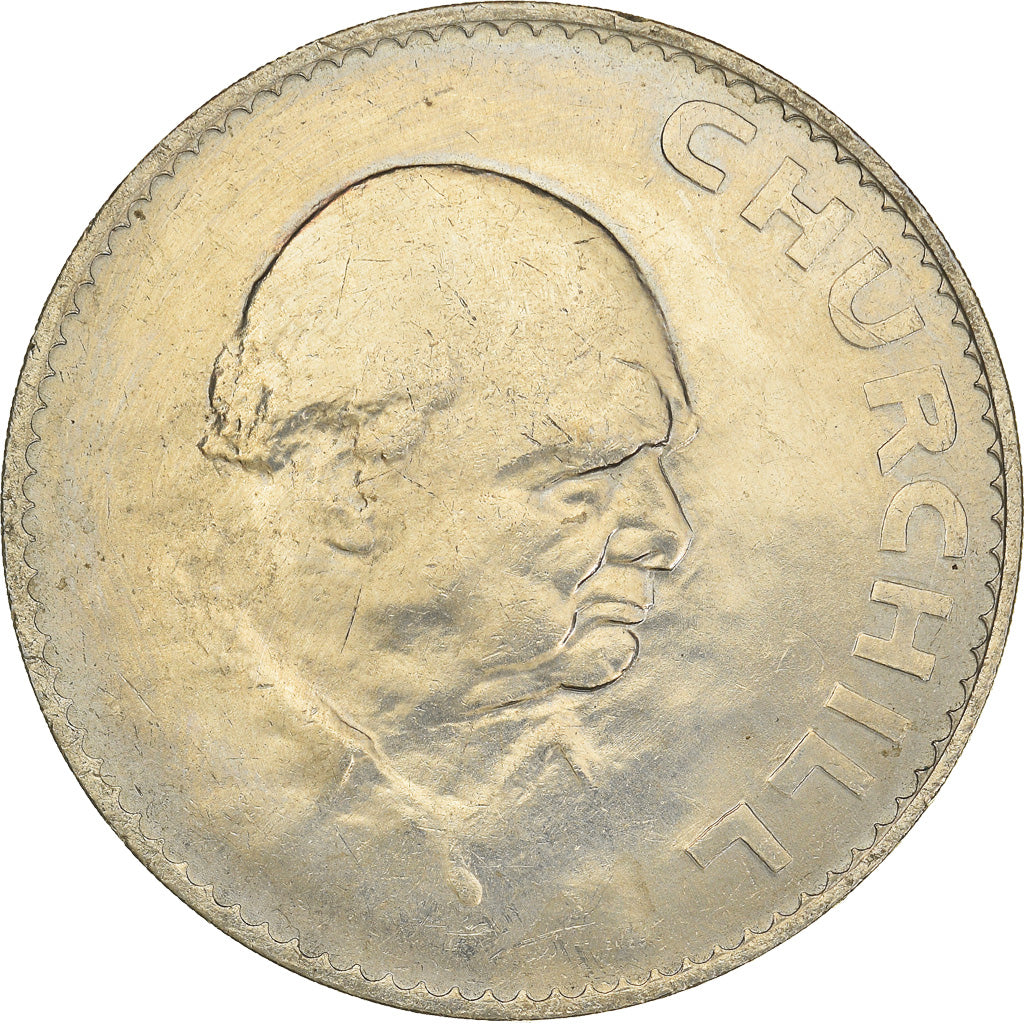 Coin, Great Britain, Elizabeth II, Crown, 1965, AU(50-53), Copper-nickel, KM:910