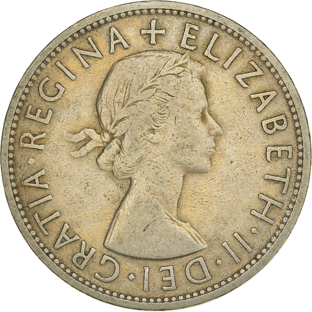 Munten, Groot Bretagne, Elizabeth II, 1/2 Crown, 1954, FR+, Cupro-nikkel, KM:907