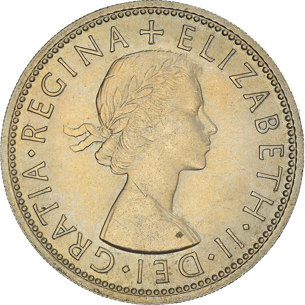 Coin, Great Britain, Elizabeth II, Florin, Two Shillings, 1965, AU(50-53)