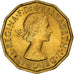 Coin, Great Britain, Elizabeth II, 3 Pence, 1965, AU(50-53), Nickel-brass