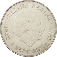 Moneta, Paesi Bassi, Juliana, 10 Gulden, 1973, SPL-, Argento, KM:196
