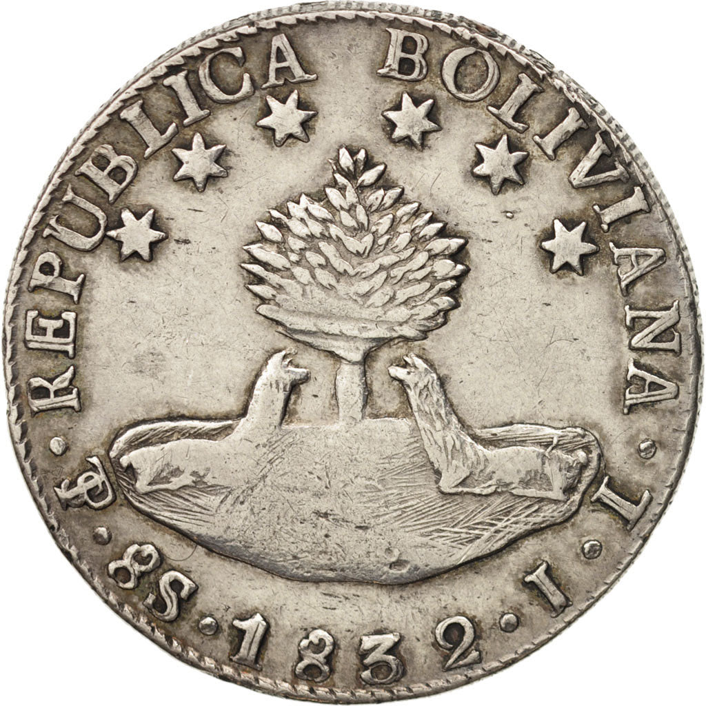 Bolivien, 8 Soles, 1832, EF(40-45), Silver, KM:97