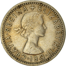 Coin, Great Britain, Elizabeth II, 6 Pence, 1955, VF(20-25), Copper-nickel