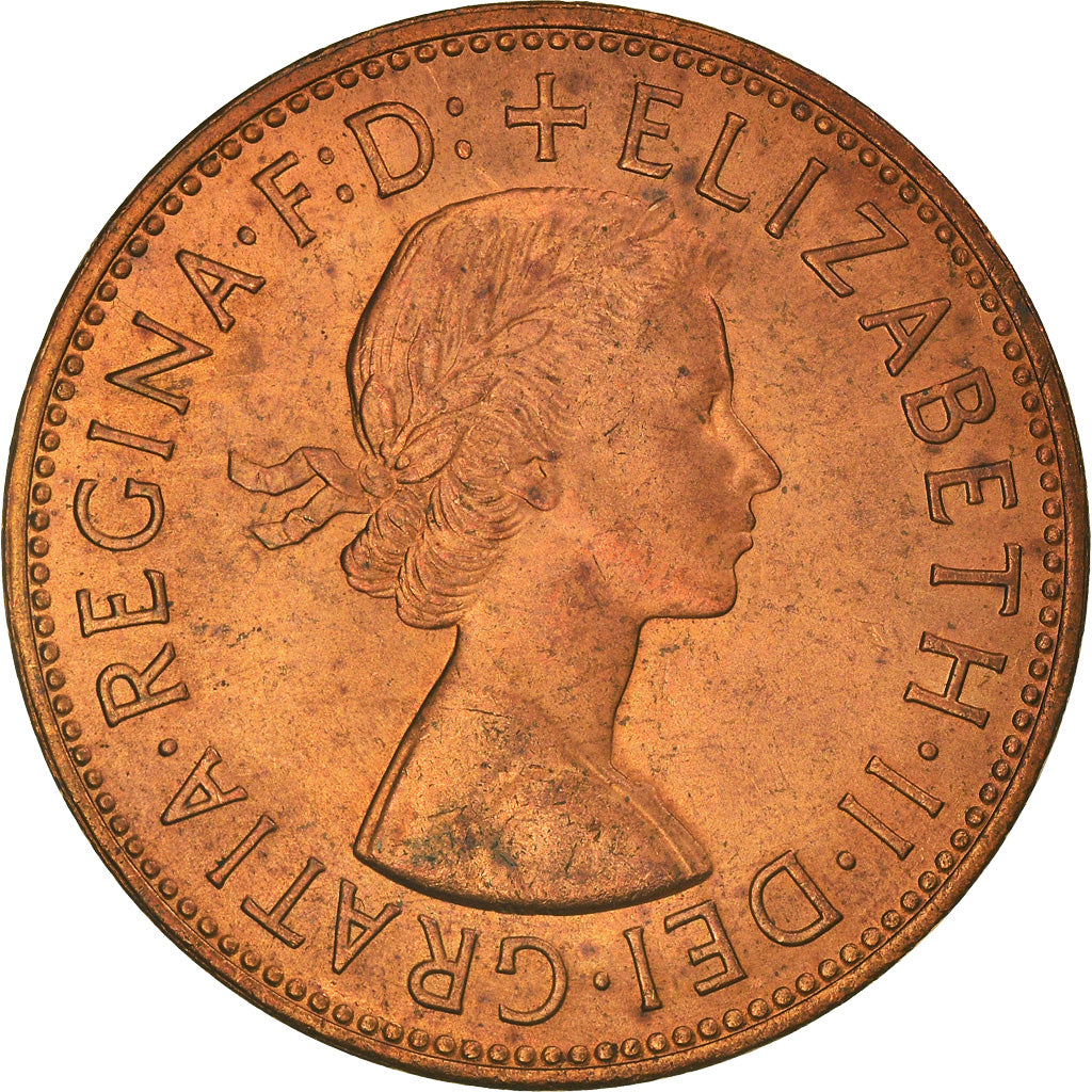Coin, Great Britain, Elizabeth II, Penny, 1967, AU(55-58), Bronze, KM:897