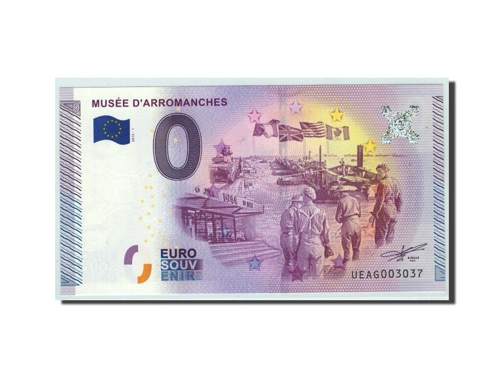 France, Billet Touristique - 0 Euro, 14/ Musée d'Arromanches, 2015, NEUF