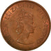 Coin, Jersey, Elizabeth II, 1/12 Shilling, 1966, EF(40-45), Bronze, KM:26