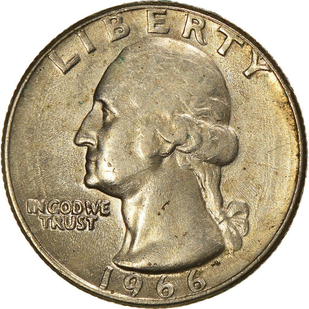 Coin, United States, Washington Quarter, Quarter, 1966, U.S. Mint, Philadelphia