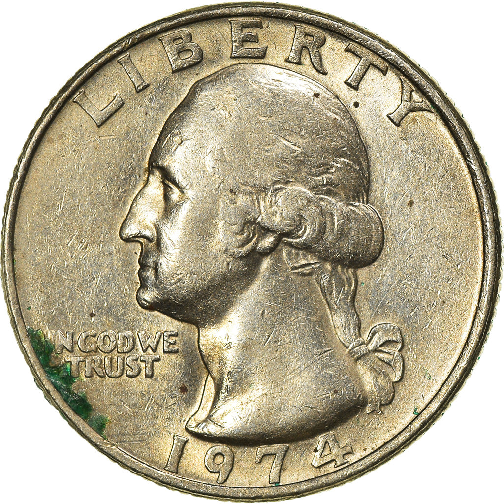 Coin, United States, Washington Quarter, Quarter, 1974, U.S. Mint, Philadelphia