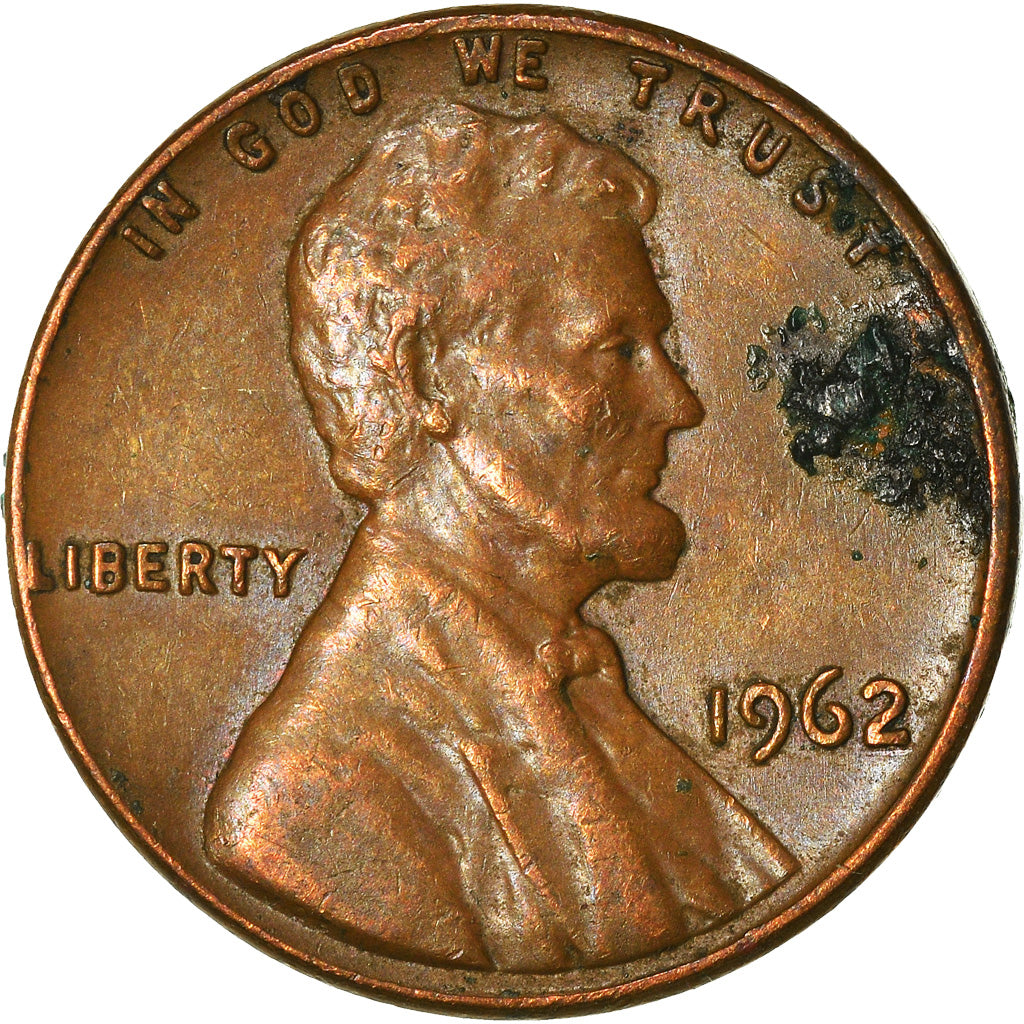 Coin, United States, Lincoln Cent, Cent, 1962, U.S. Mint, Philadelphia