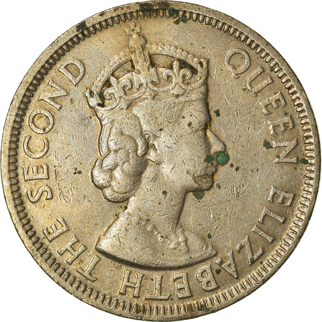 Coin, Mauritius, Elizabeth II, Rupee, 1975, VF(20-25), Copper-nickel, KM:35.1