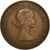 Moeda, Grã-Bretanha, Elizabeth II, 1/2 Penny, 1956, VF(30-35), Bronze, KM:896