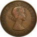 Coin, Great Britain, Elizabeth II, 1/2 Penny, 1956, VF(30-35), Bronze, KM:896