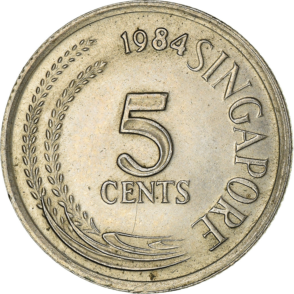 Monnaie, Singapour, 5 Cents, 1984, Singapore Mint, TTB, Cupro-nickel, KM:2