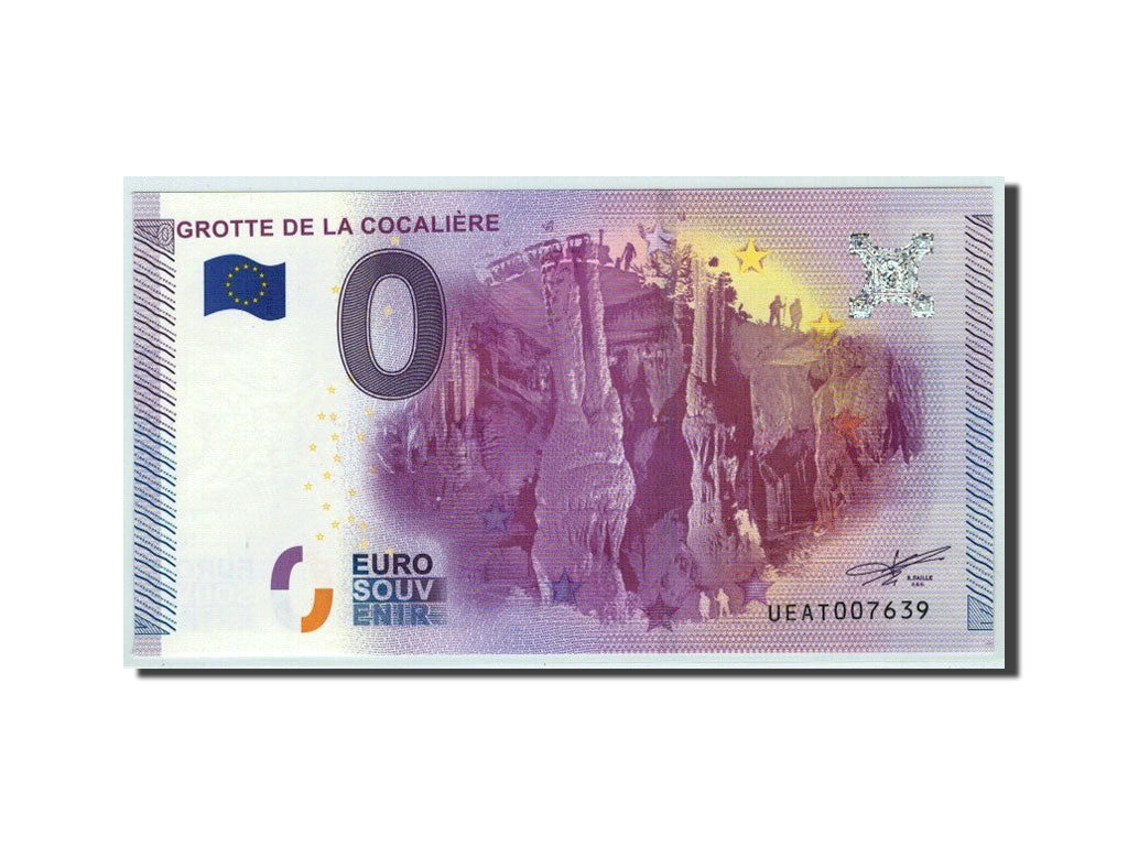 Frankreich, Tourist Banknote - 0 Euro, 30/ Grotte de la Cocalière, 2015, UNC
