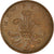 Moneda, Gran Bretaña, Elizabeth II, 2 New Pence, 1981, BC+, Bronce, KM:916