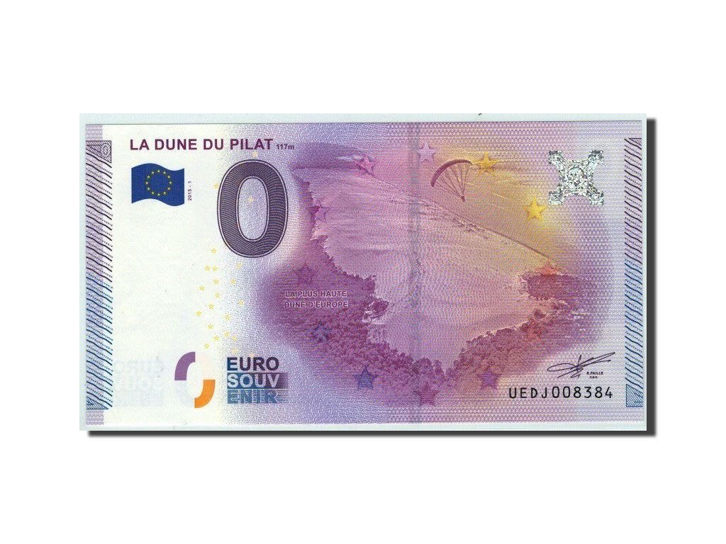 Francia, Tourist Banknote - 0 Euro, 33/ Dune du Pilat, 2015, UNC, N.C.