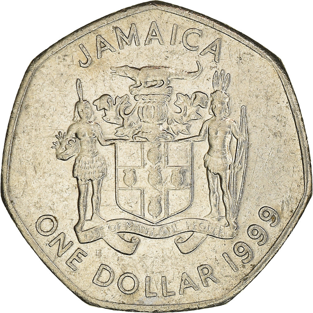 Moneda, Jamaica, Elizabeth II, Dollar, 1999, British Royal Mint, MBC, Níquel