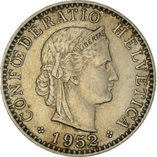 Monnaie, Suisse, 20 Rappen, 1952, Bern, TTB, Cupro-nickel, KM:29a