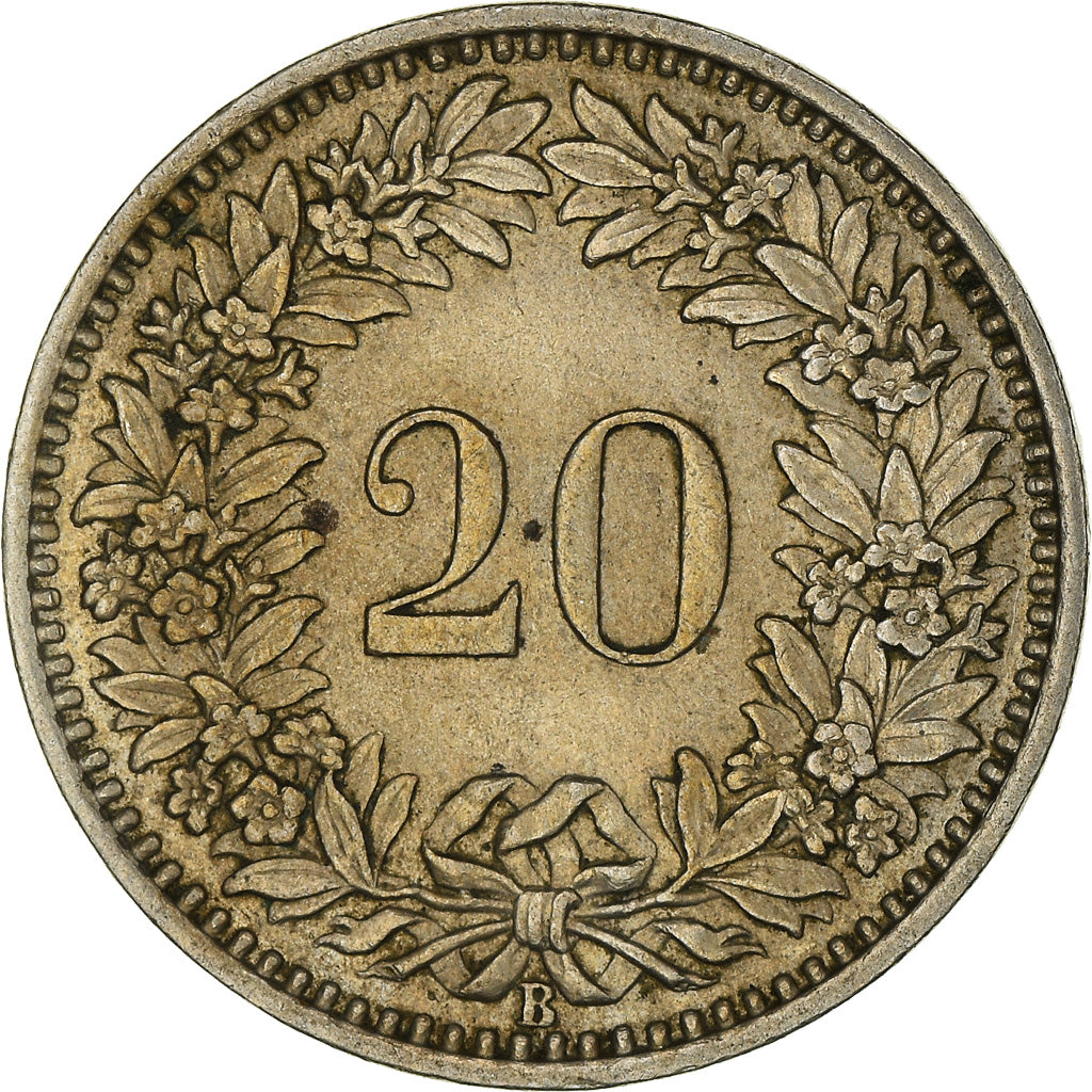 Monnaie, Suisse, 20 Rappen, 1952, Bern, TTB, Cupro-nickel, KM:29a