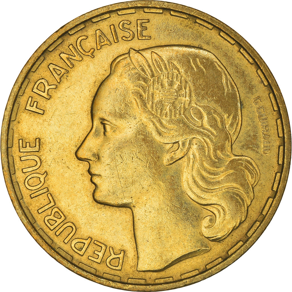 Moneta, Francia, Guiraud, 50 Francs, 1951, Paris, BB+, Alluminio-bronzo