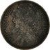 Moneda, Gran Bretaña, Victoria, Farthing, 1886, BC+, Bronce, KM:753