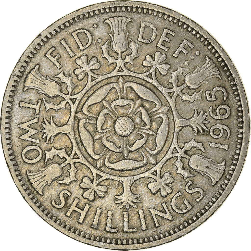 Moneta, Gran Bretagna, Elizabeth II, Florin, Two Shillings, 1965, MB