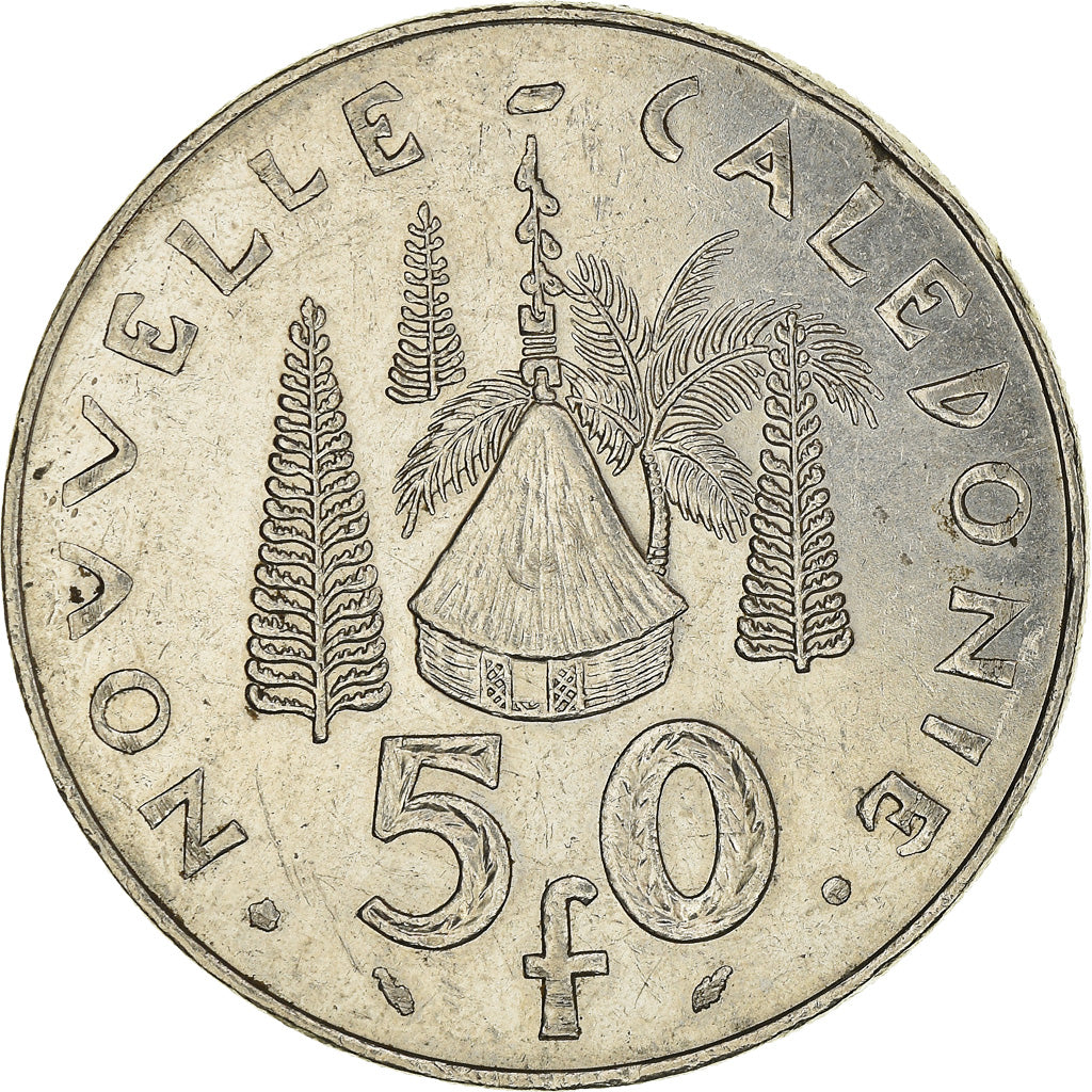 Coin, New Caledonia, 50 Francs, 1992, Paris, EF(40-45), Nickel, KM:13