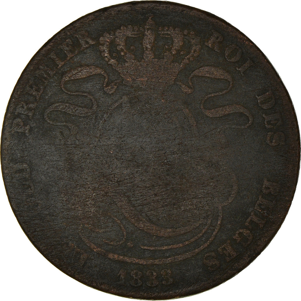 Munten, België, Leopold I, 5 Centimes, 1833, ZG+, Koper, KM:5.2