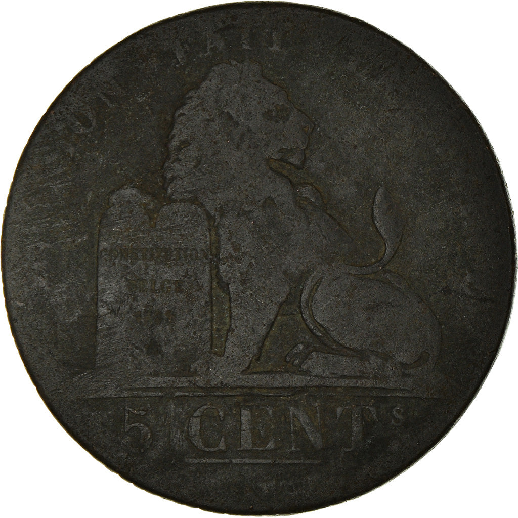 Munten, België, Leopold I, 5 Centimes, 1833, ZG+, Koper, KM:5.2