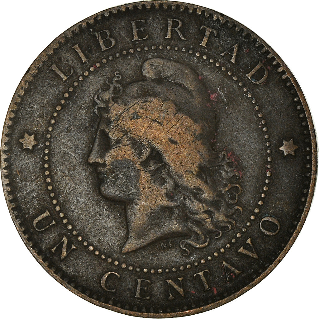 Coin, Argentina, Centavo, 1891, VF(30-35), Bronze, KM:32