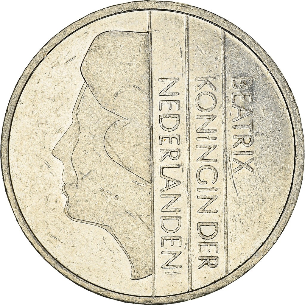 Moneda, Países Bajos, Beatrix, Gulden, 1993, BC+, Níquel, KM:205