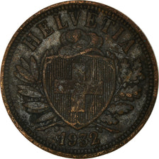 Coin, Switzerland, 2 Rappen, 1932, Bern, F(12-15), Bronze, KM:4.2a