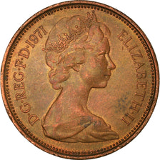 Monnaie, Grande-Bretagne, Elizabeth II, 2 New Pence, 1971, TTB+, Bronze, KM:916