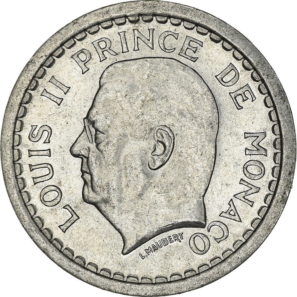Münze, Monaco, 1 Franc, Undated (1943), VZ, Aluminium, Gadoury:MC131