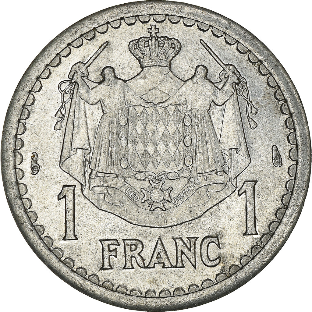Münze, Monaco, 1 Franc, Undated (1943), VZ, Aluminium, Gadoury:MC131