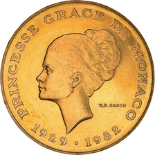 Monnaie, Monaco, Rainier III, 10 Francs, 1982, TTB, Copper-Nickel-Aluminum
