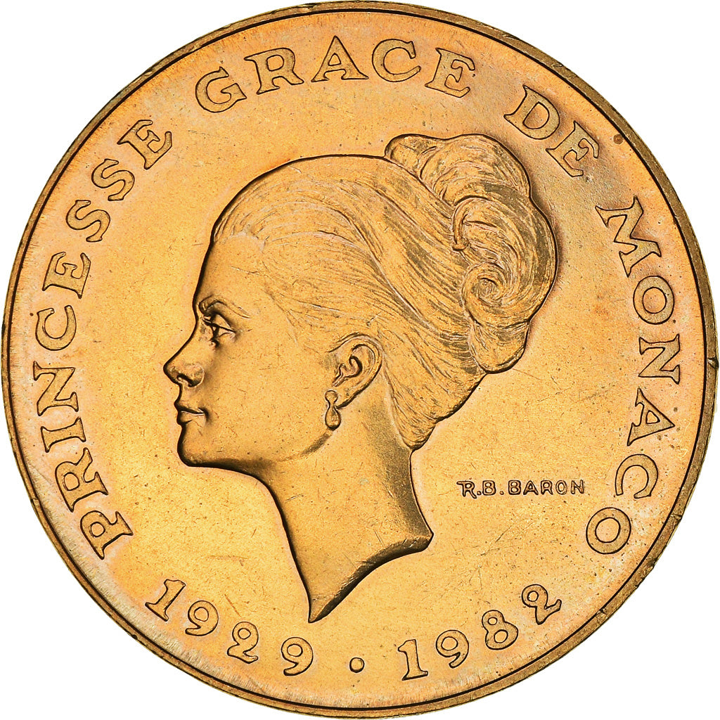 Coin, Monaco, Rainier III, 10 Francs, 1982, AU(50-53), Copper-Nickel-Aluminum
