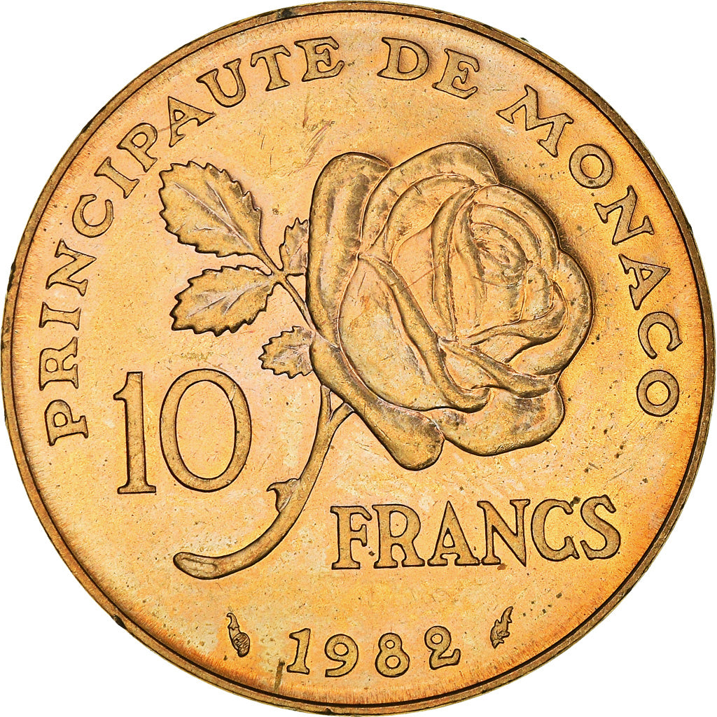 Moneta, Monaco, Rainier III, 10 Francs, 1982, MB+, Rame-nichel-alluminio