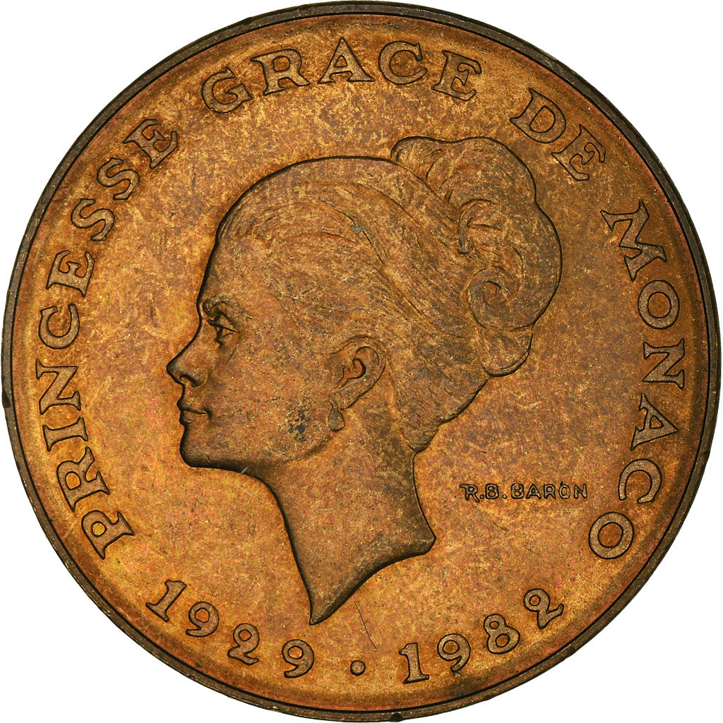 Monnaie, Monaco, Rainier III, 10 Francs, 1982, TB+, Copper-Nickel-Aluminum