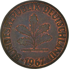 Monnaie, République fédérale allemande, 2 Pfennig, 1967, Stuttgart, TB+