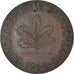 Moneda, ALEMANIA - REPÚBLICA FEDERAL, 2 Pfennig, 1968, Hambourg, MBC, Cobre